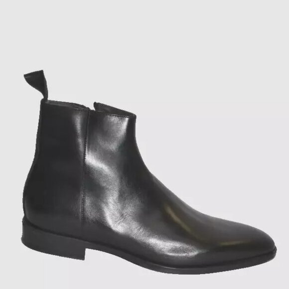 New! BRUNO MAGLI Milton Leather Zip Boots Black Leather Size 11 M DD318A main image 7